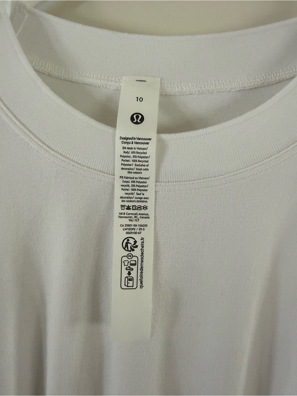 Lululemon Athletica NWT White Smocked Waist T Short Dress - Picture 5 of 6